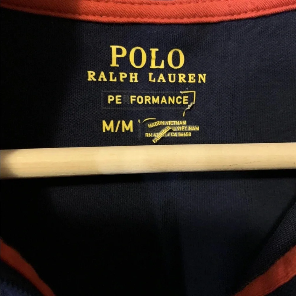Polo‎ Ralph Lauren Mens Sz M Sport Performance Fleece Track Jacket Full ZIP Blue